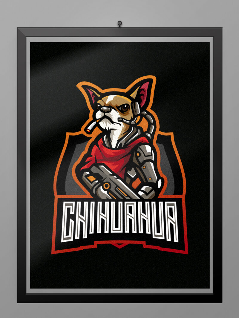 diseño camiseta chihuahua gamer