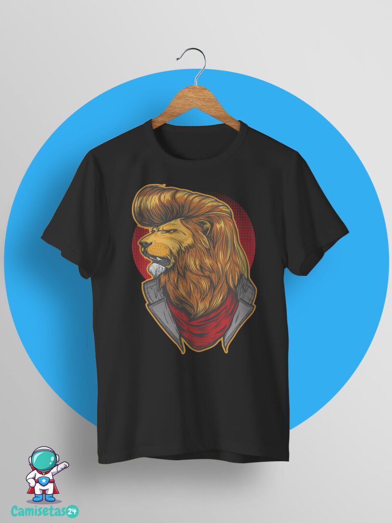 camiseta león vintage retro 01