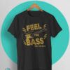 camiseta feel the bass negra