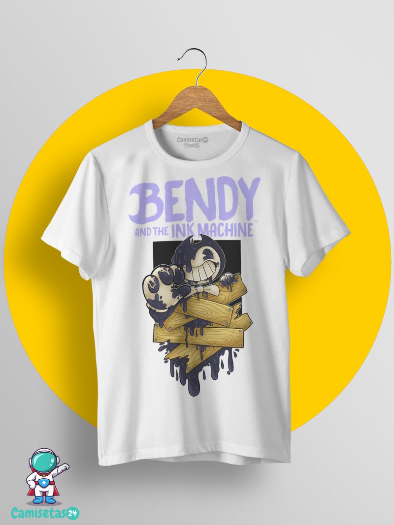 Bendy and de ink machine camiseta blanca