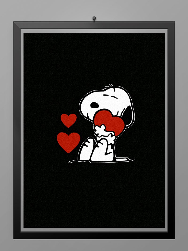 snoopy love amor poster