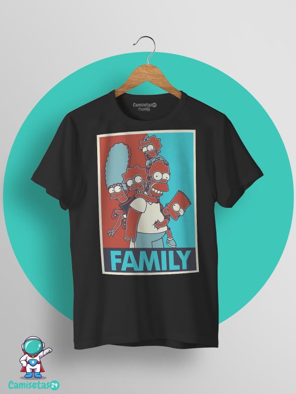 Camiseta Simpsons Family negra