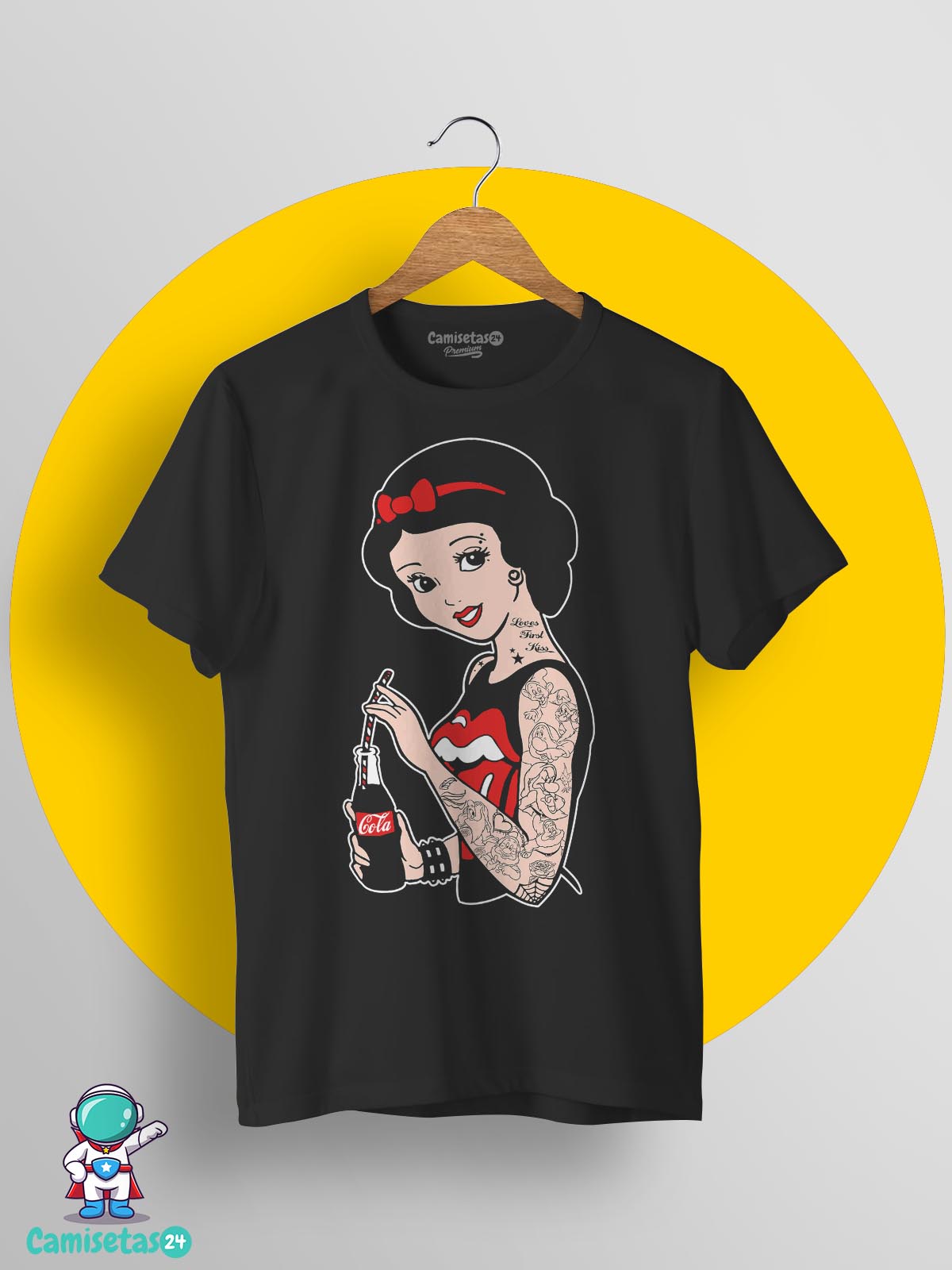 Camiseta Blancanieves tattoo Camisetas Personalizadas Camisetas24