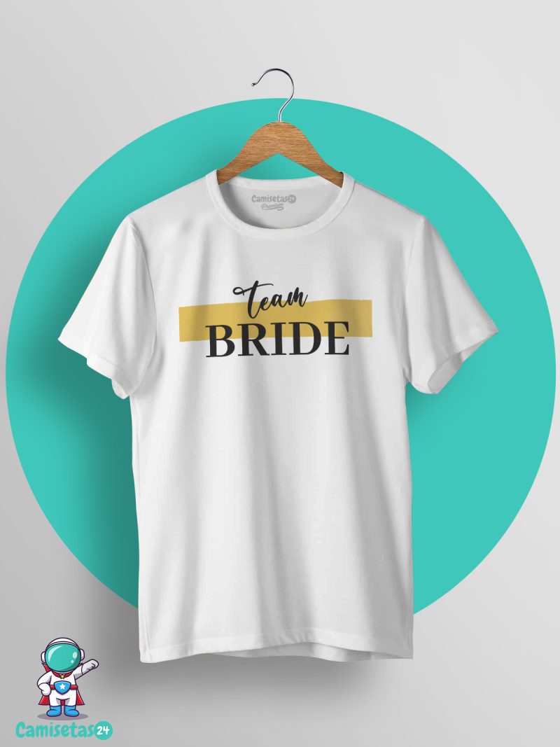 Camiseta despedida Team Bride blanca