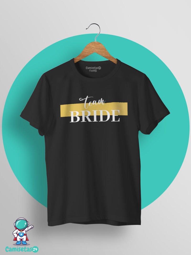 Camiseta despedida Team Bride negra