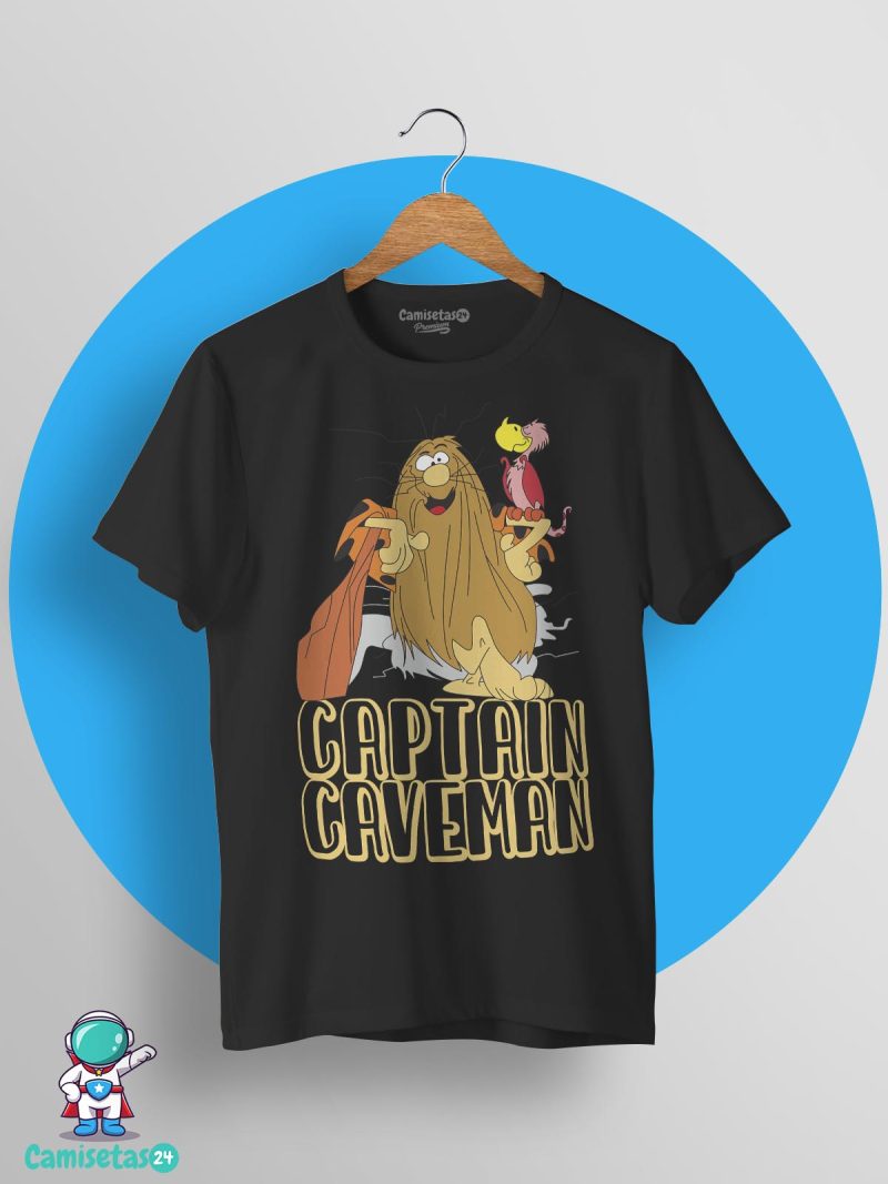 Camiseta Captain Caveman 03 negra
