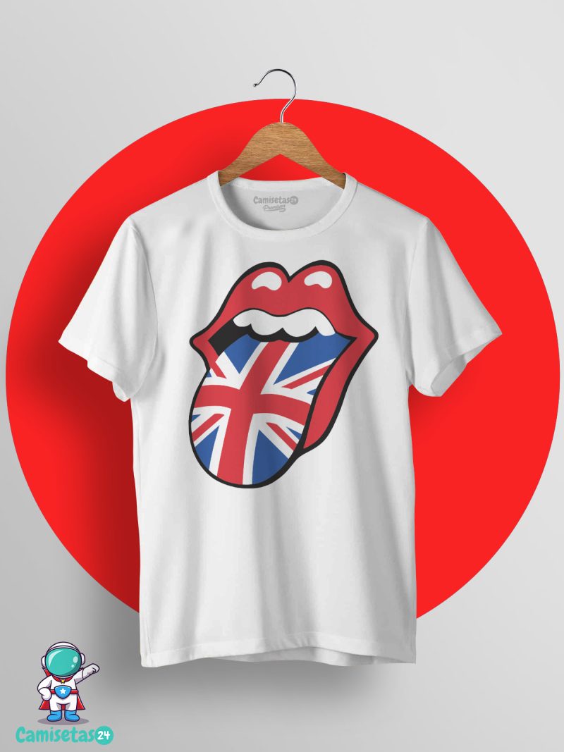 Camiseta Lengua Rolling UK blanca