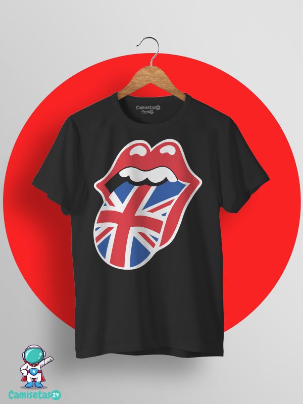 Camiseta Lengua Rolling UK negra