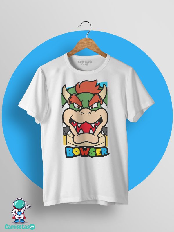 Camiseta Super Mario Bowser blanca