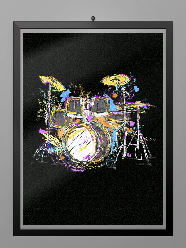 Camiseta batería Drum Colors poster