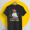 Camiseta Navidad Gatito negra