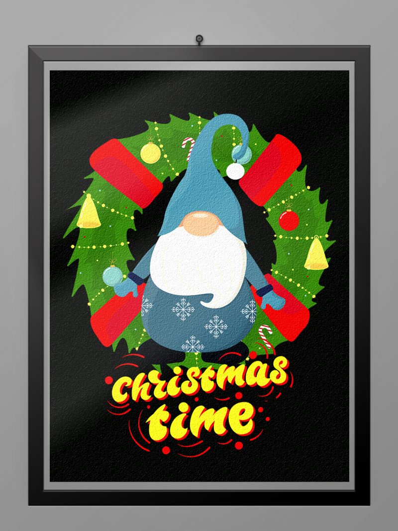 Camiseta Navidad Gnomo 01 poster