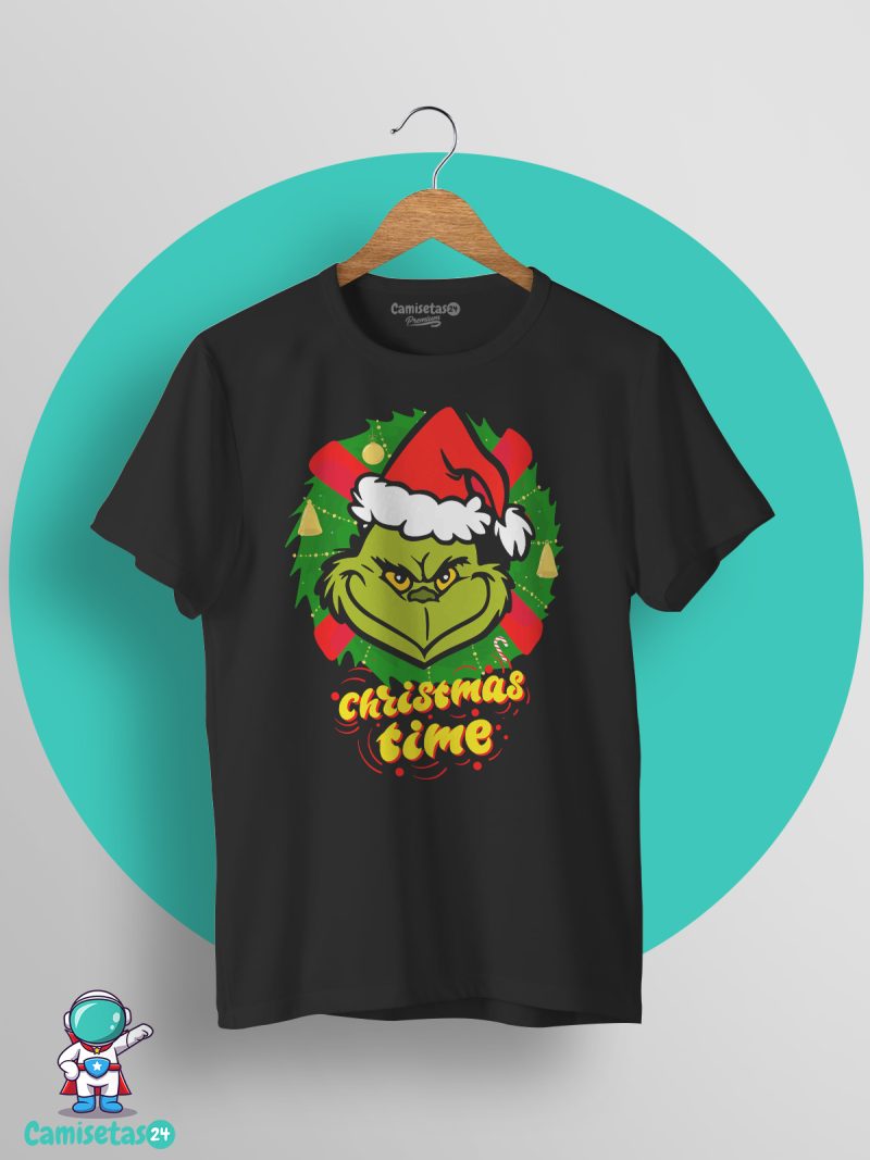 Camiseta Navidad Grinch negra
