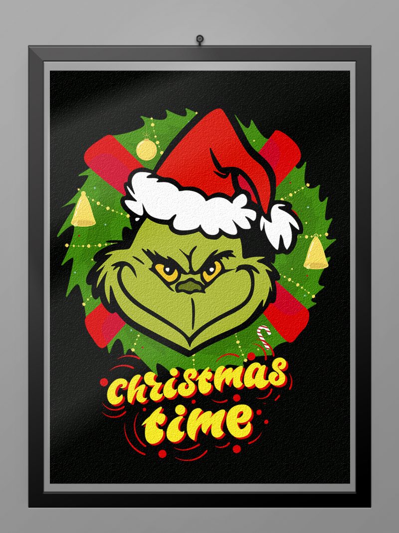 Camiseta Navidad Grinch poster
