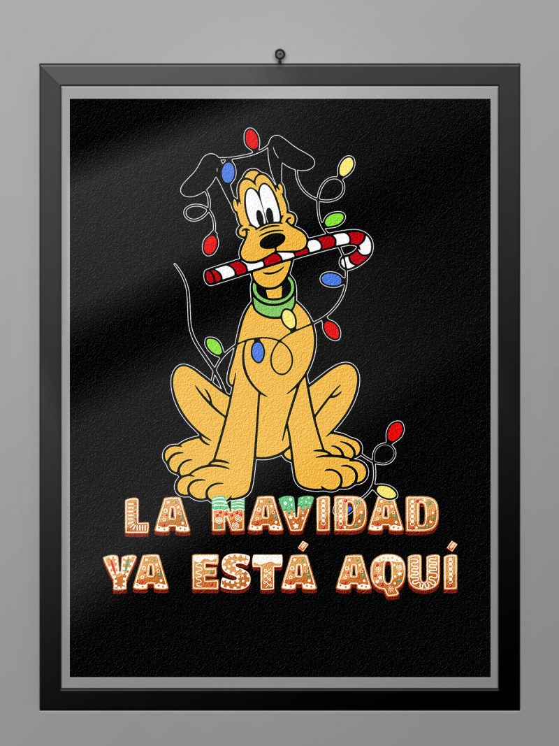 Camiseta Navidad Pluto poster