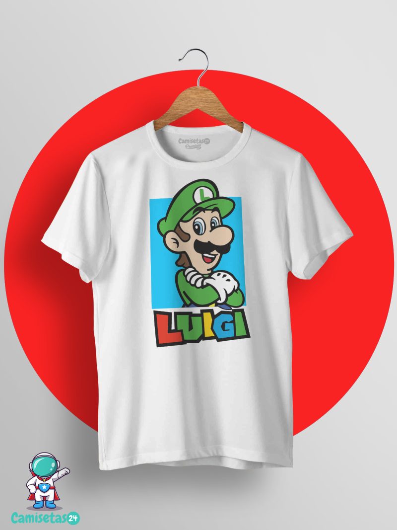 Camiseta Super Mario Luigi blanco