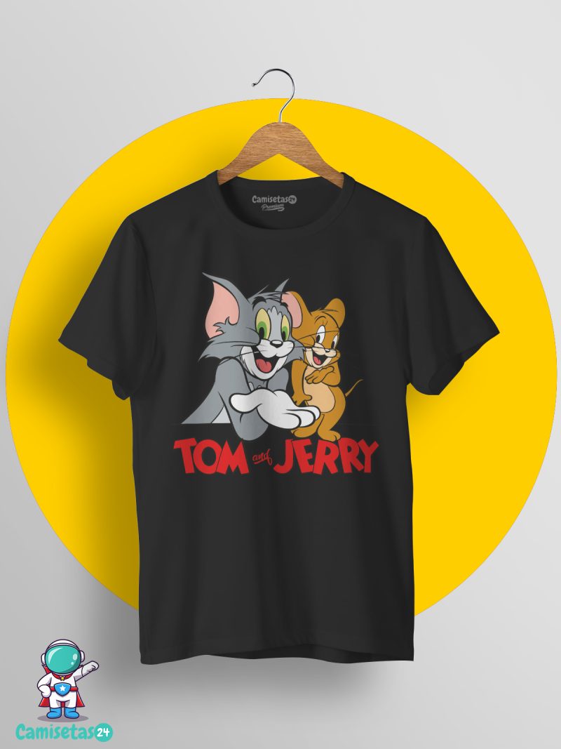 Camiseta Tom y Jerry Vintage negro