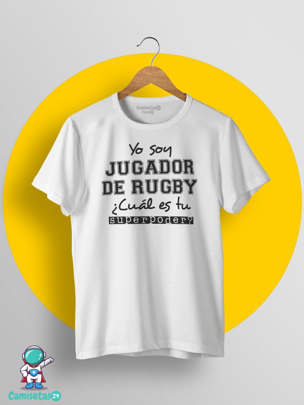 Camiseta soy jugador de rugby blanca