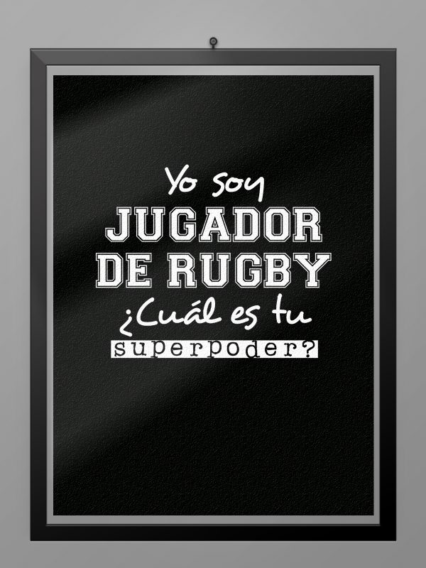 Camiseta soy jugador de rugby poster