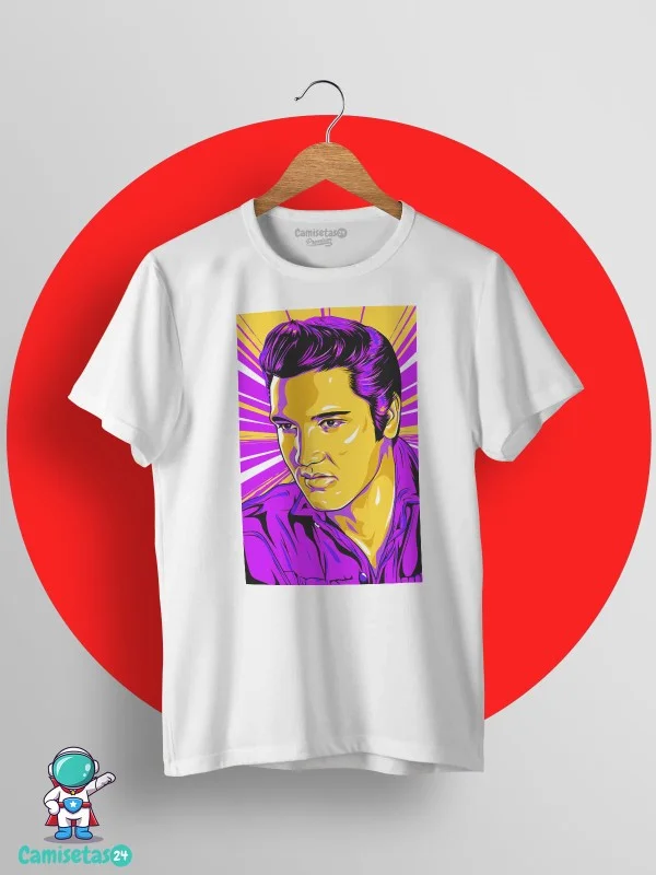 Camiseta Elvis retro blanca