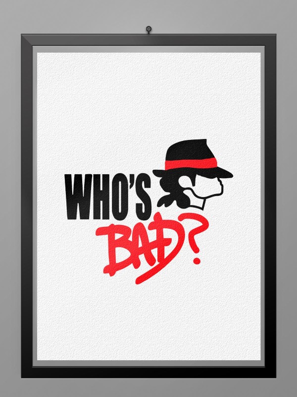 Camiseta Michael Jackson whos bad poster