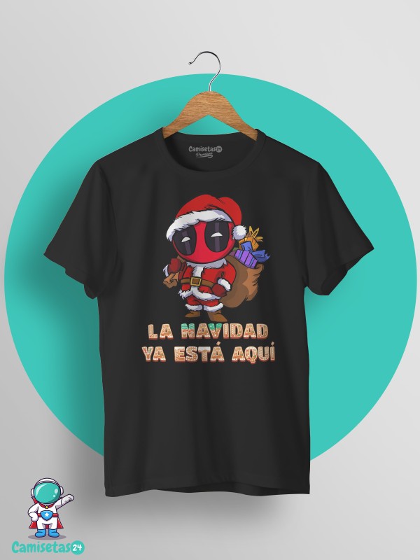 Camiseta Navidad Dead Pool negra