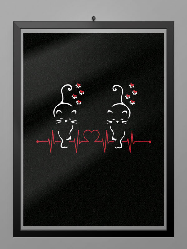 Camiseta Gatitos love two poster