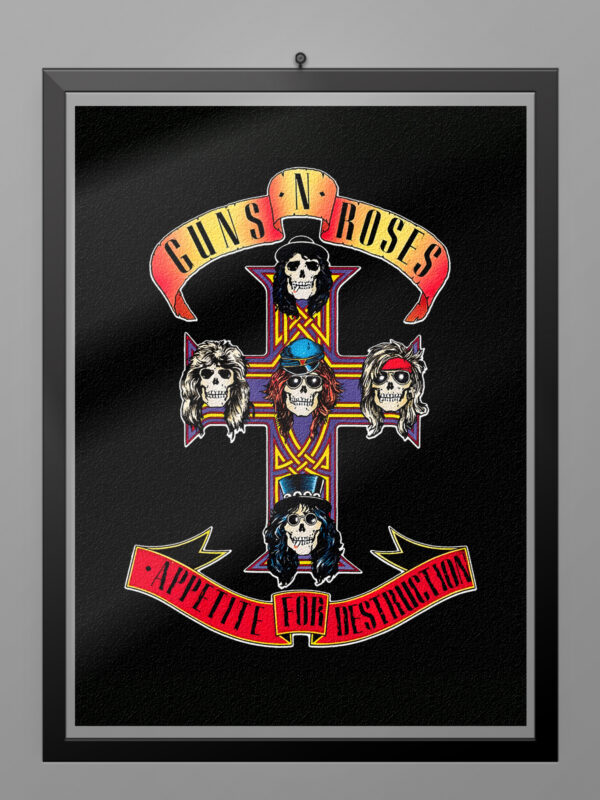 Camiseta Guns and Roses Appetite for Destruction poster