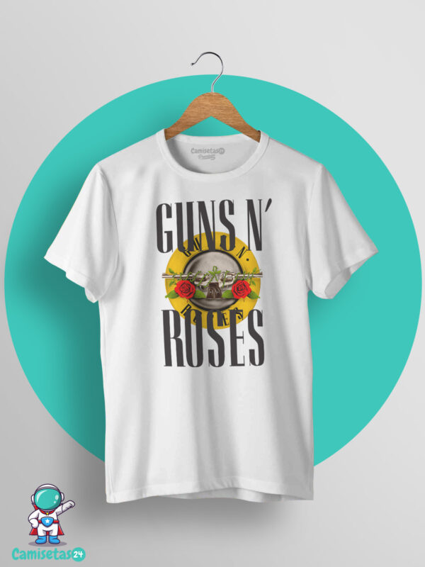 Camiseta Guns and Roses Logo 04 blanca