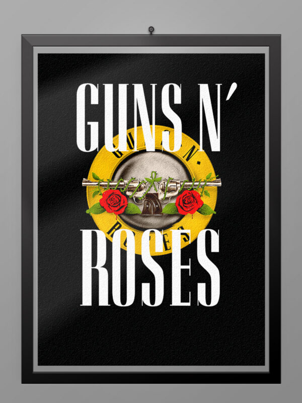 Camiseta Guns and Roses Logo 04 poster