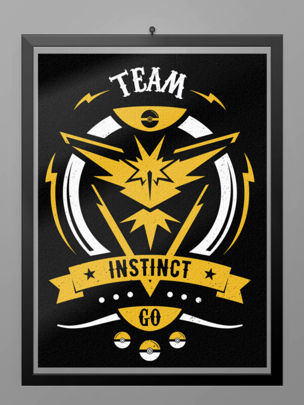 Camiseta Pokemon Go Team Instinct Logo poster