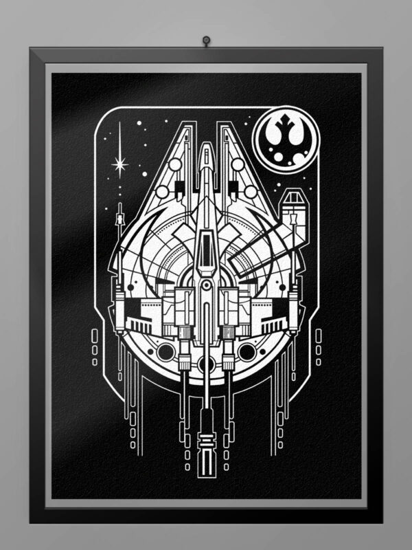 Camiseta Star Wars Halcón milenario poster
