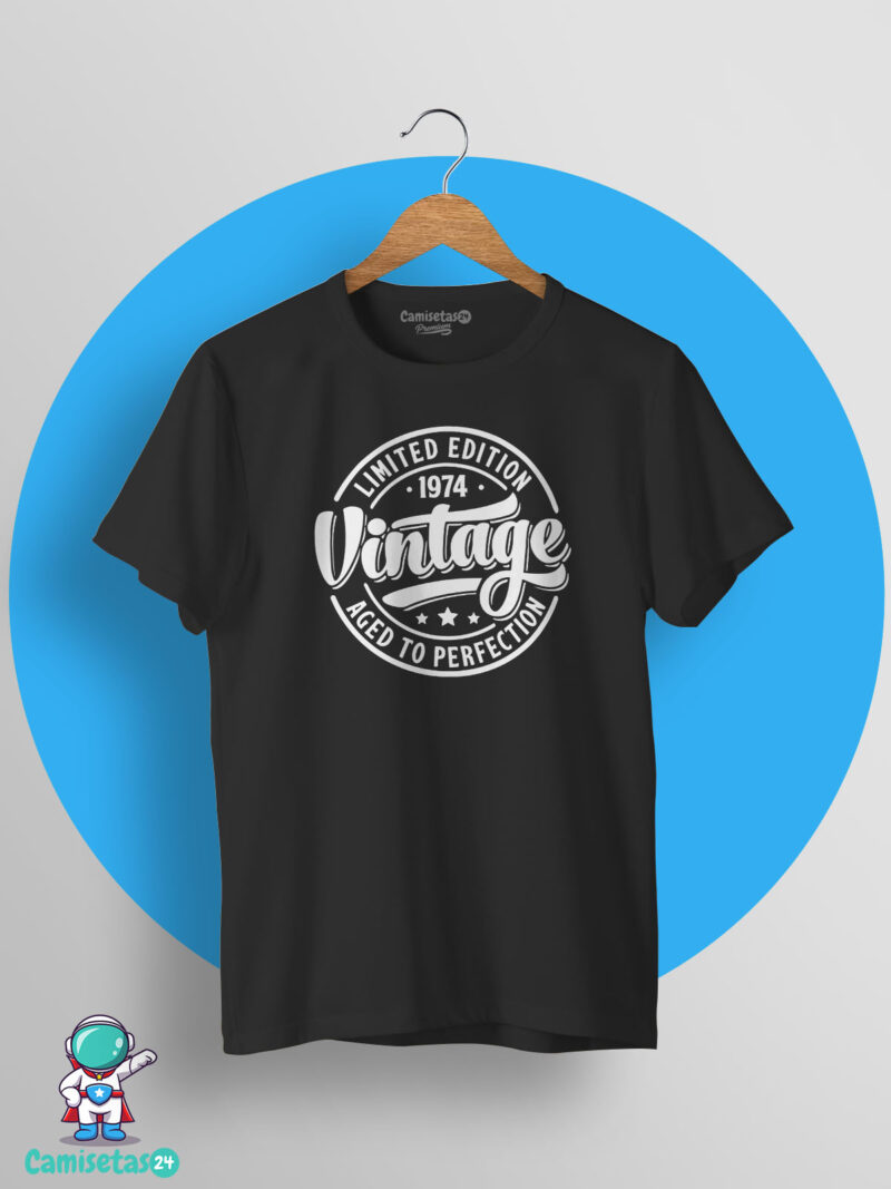 Camisetas Vintage Limited edition editable 01 negra