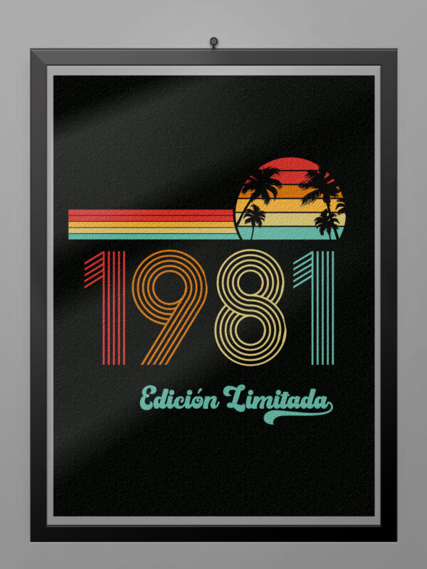 Camiseta vintage Año edición limitada 01 poster