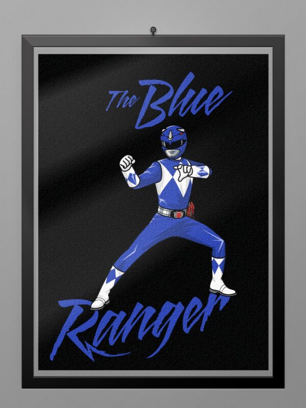 Camiseta Blue Ranger Power Rangers poster