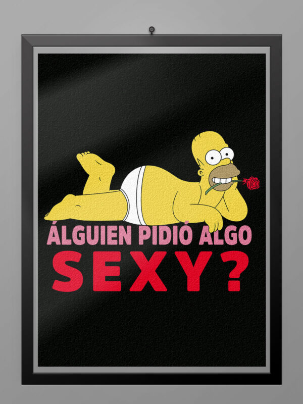 Camiseta Homer Simpson Sexy poster