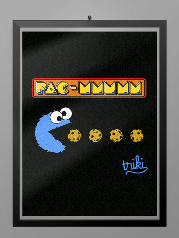 Camiseta Pac mmm triki monstruo de las galletas poster