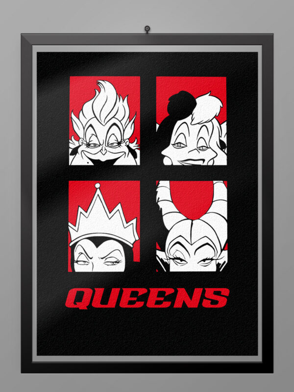 Camiseta Queens disney poster