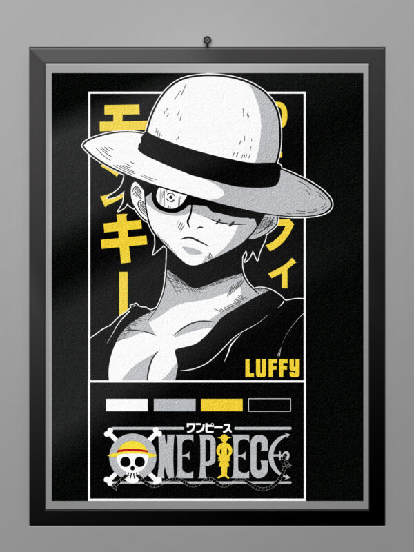 Camiseta One Piece Luffym poster