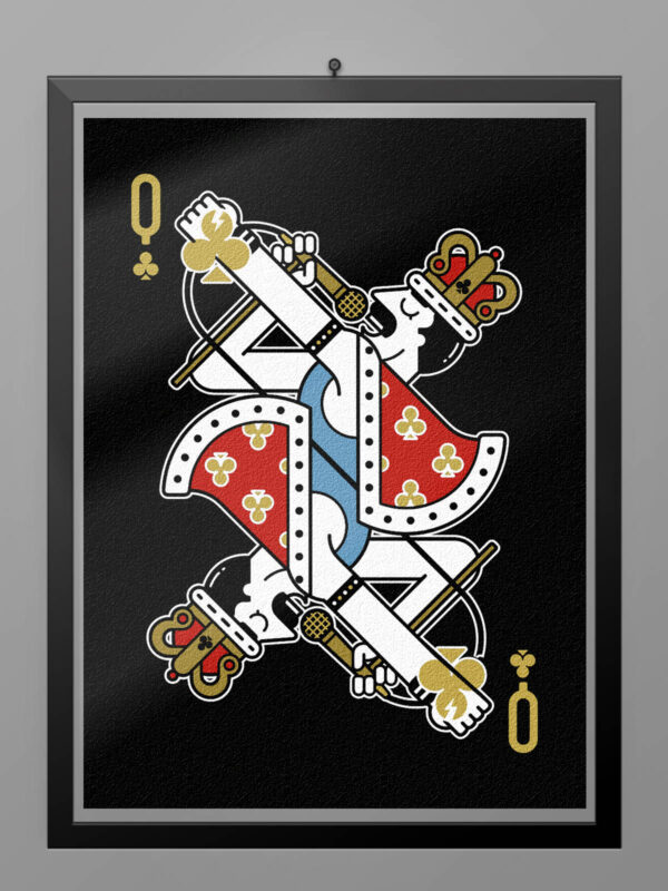 Camiseta Queen Poker Card poster