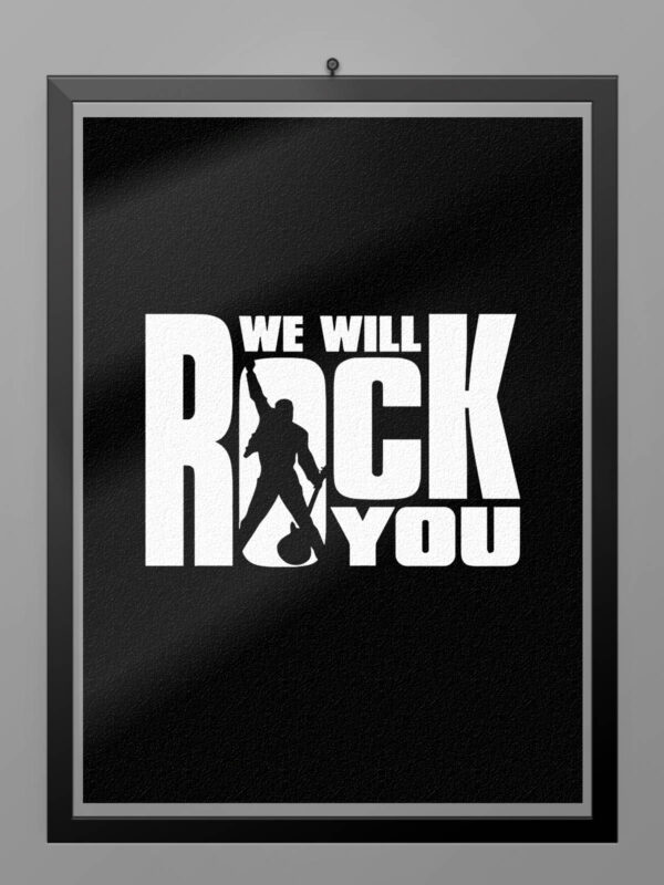 Camiseta Queen We Will Rock You poster