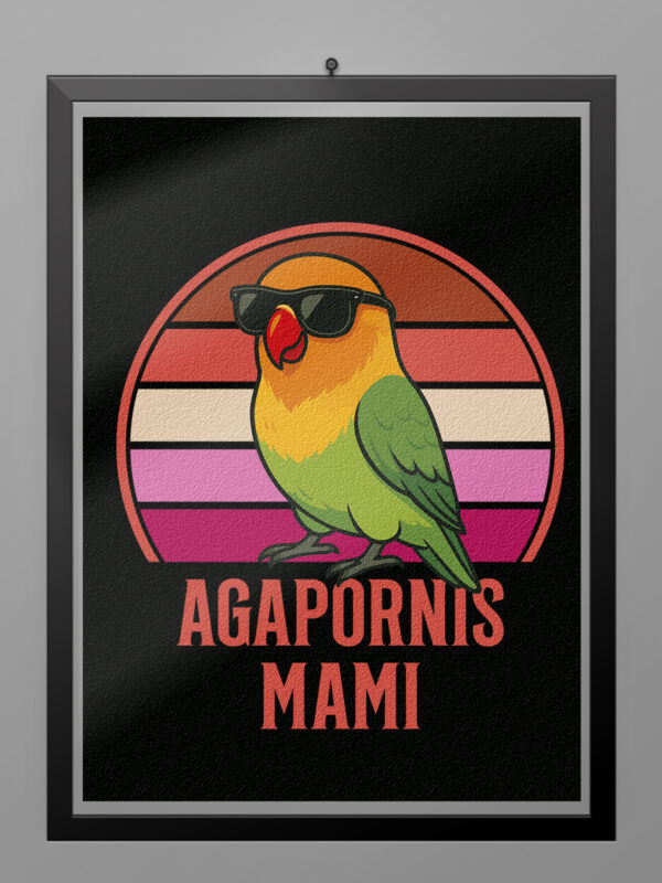 Camiseta Agapornis Mami poster