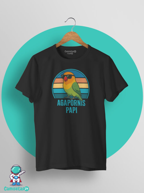 Camiseta Agapornis Papi NEGRA
