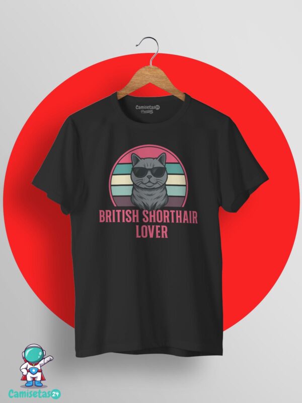 Camiseta Gato British Shorthair Lover negra
