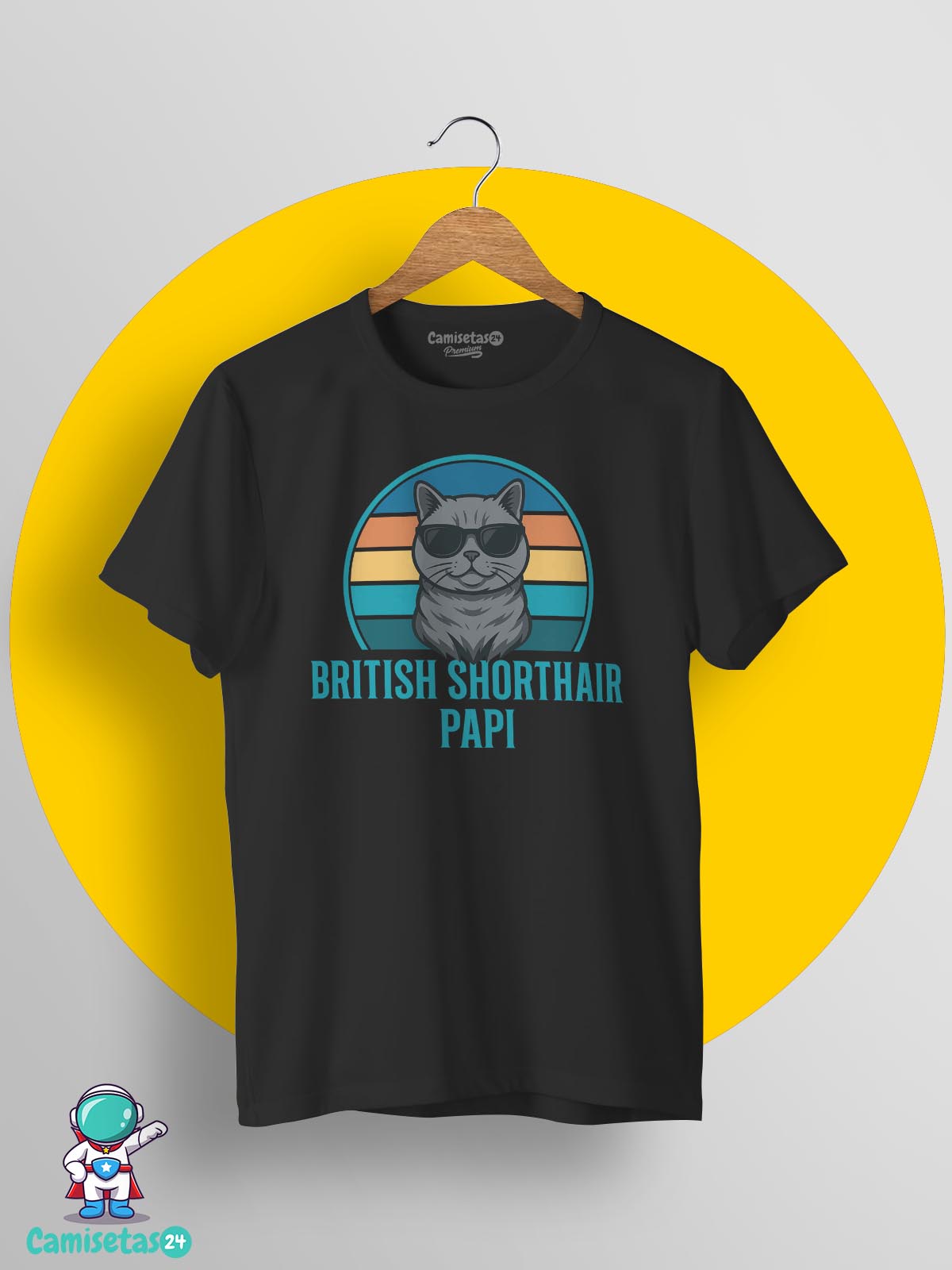 Camiseta Gato British Shorthair Papi