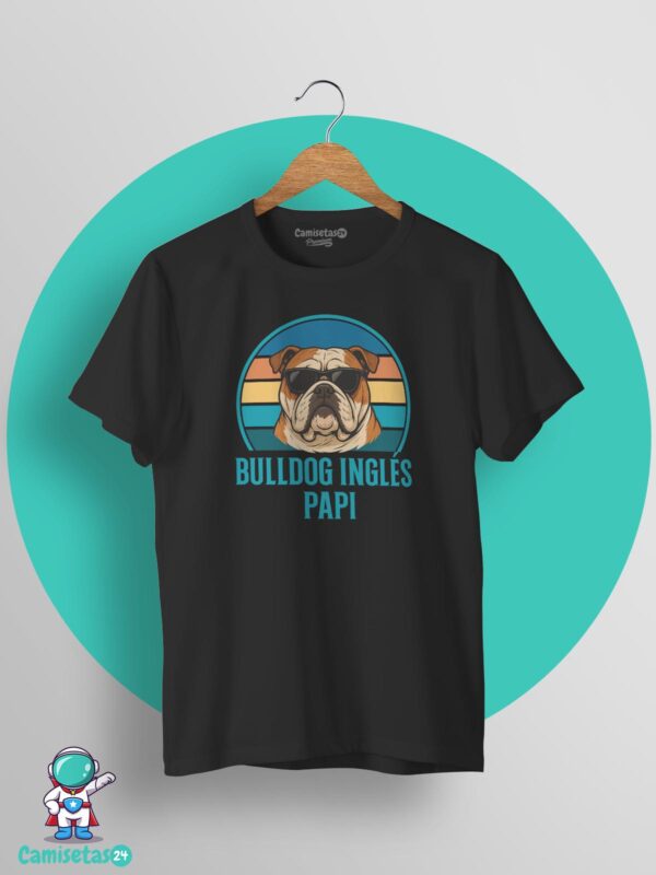 Camiseta Bulldog Ingles Papi negra