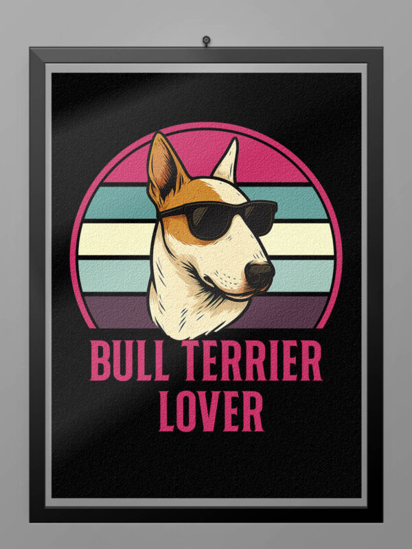 Camiseta Bull terrier Lover poster