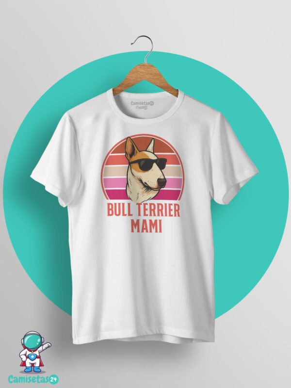 Camiseta Bull terrier mami blanca
