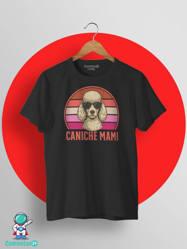 Camiseta Caniche Mami negra