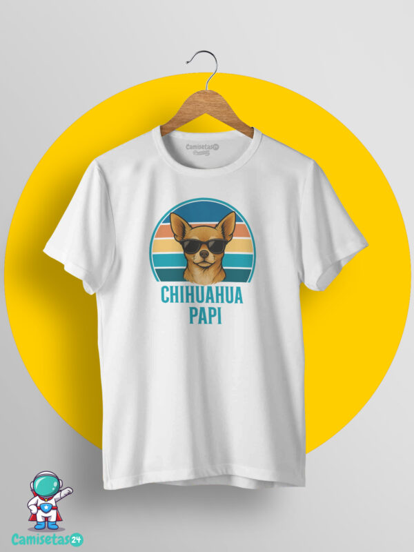 Camiseta Chihuahua Papi blanca